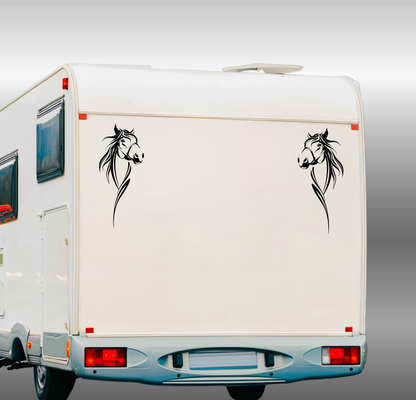 Large Horse Face - 2 Piece Mirrored Set