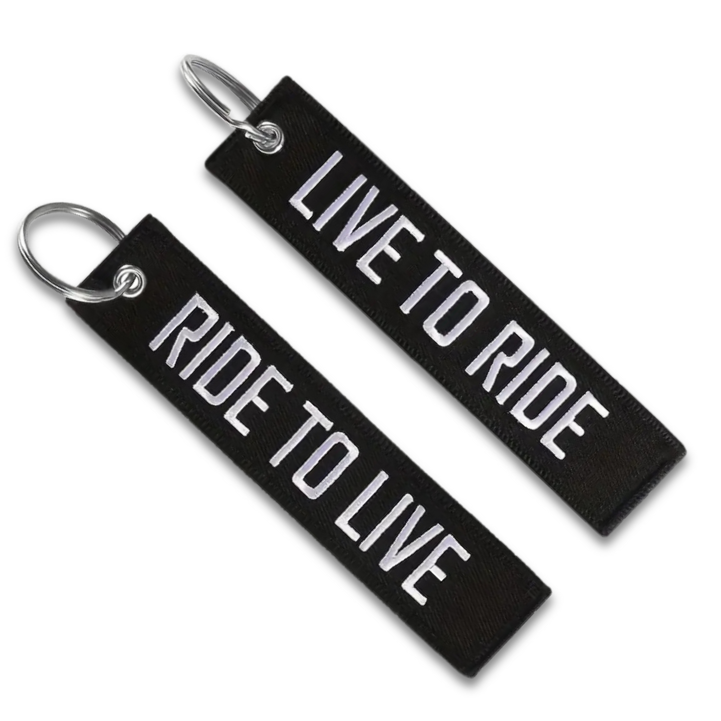 Live To Ride / Ride To Live Keyring Jet Tag