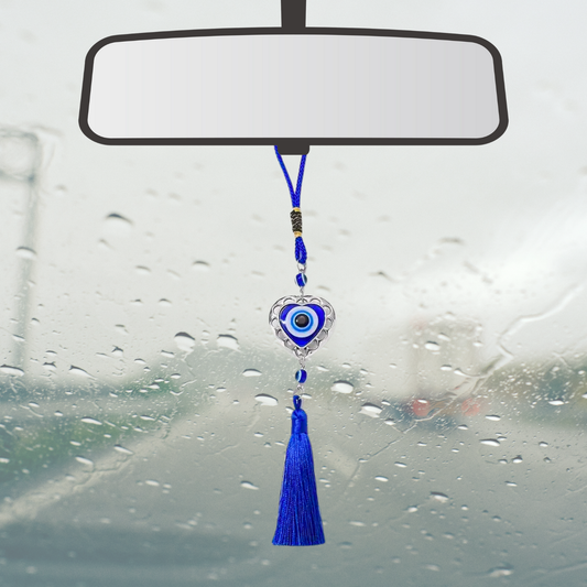 Rearview Mirror Turkey Evil Eye Tassel Car Pendant