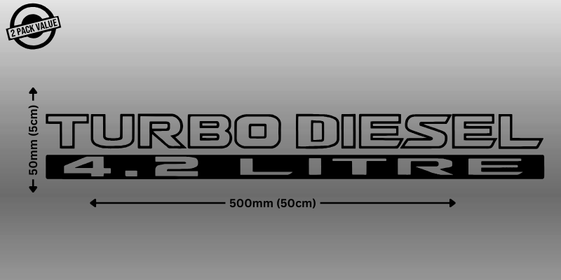 Turbo Diesel 4.2 Litre Stripe Twin Pack (Style 2)