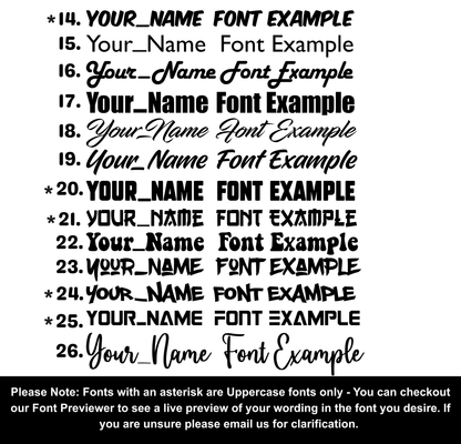 Custom Business Name & Number - 2 Lines (4 Sizes Available)