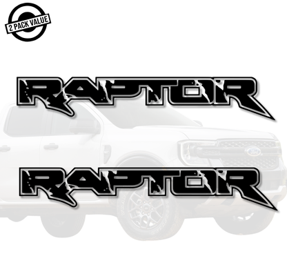 Distressed Raptor Side Decals - Twin Pack