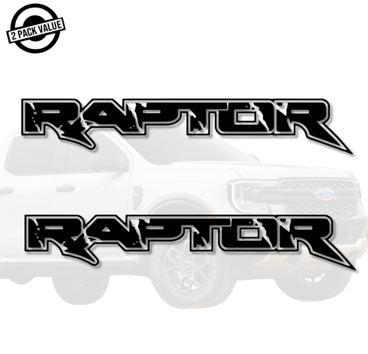 Distressed Raptor Side Decals - Twin Pack