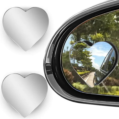 Heart Shape Blind Spot Mirrors - 2Pcs