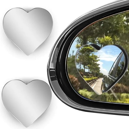 Heart Shape Blind Spot Mirrors - 2Pcs