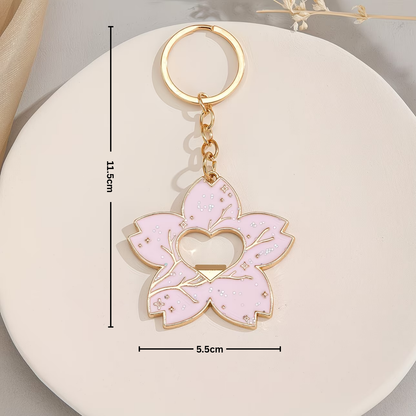 Cherry Blossom Bottle Opener Enamel Keyring