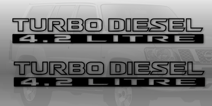 Turbo Diesel 4.2 Litre Stripe Twin Pack (Style 2)