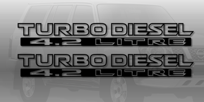 Turbo Diesel 4.2 Litre Stripe Twin Pack (Style 1)