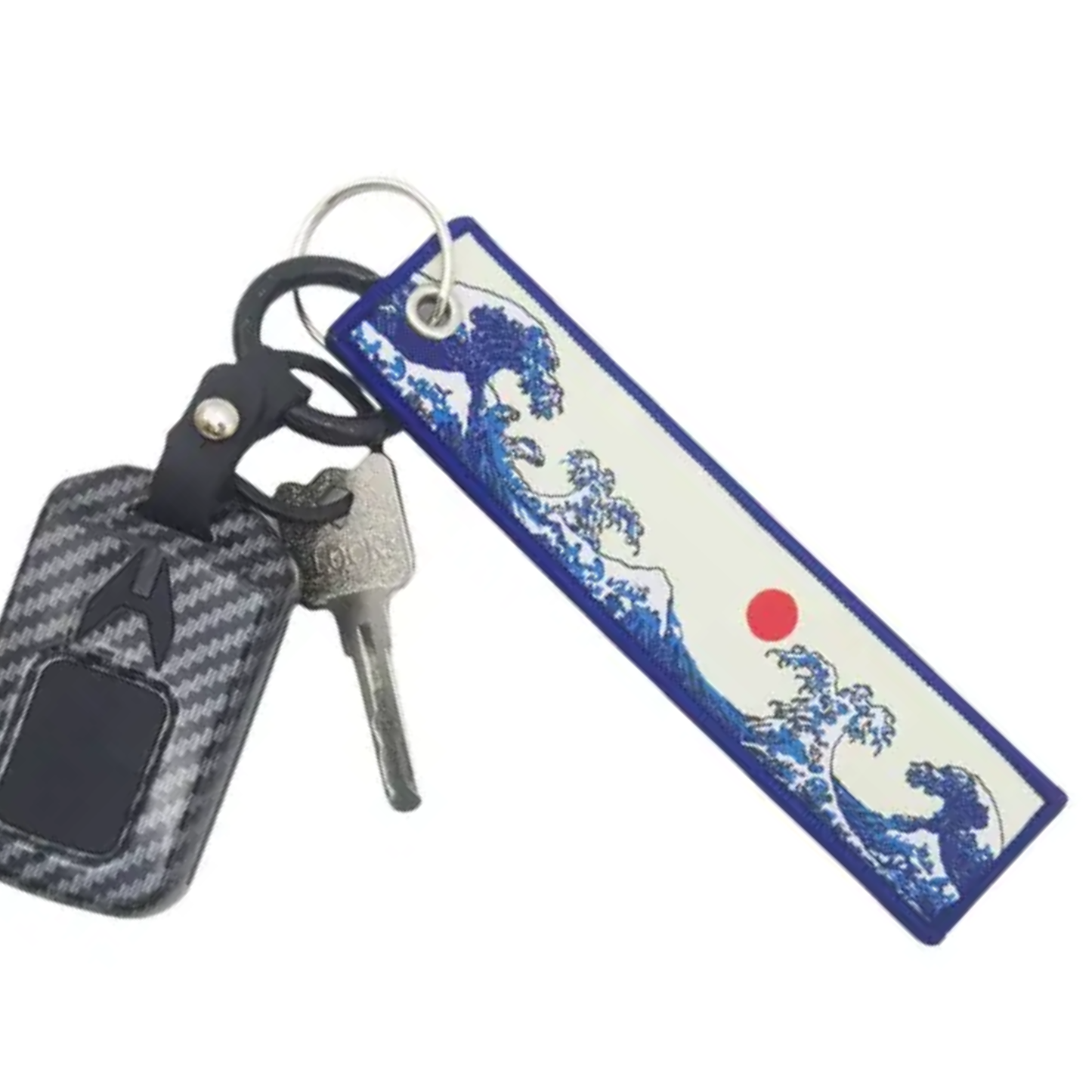 Kanagawa Dual Sided - Keyring Jet Tag