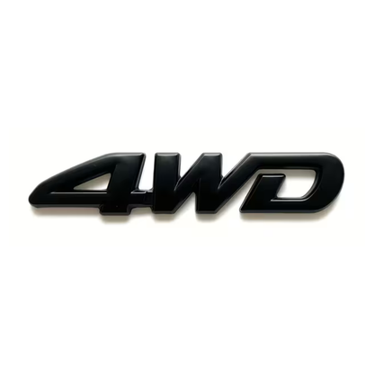 3D Pressed Metal Emblem - 4WD Script Badge