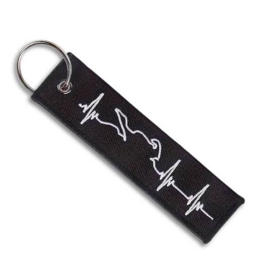 Motorbike Heartbeat Keyring Jet Tag