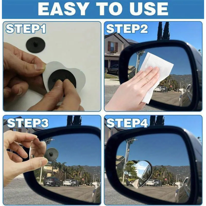 Heart Shape Blind Spot Mirrors - 2Pcs