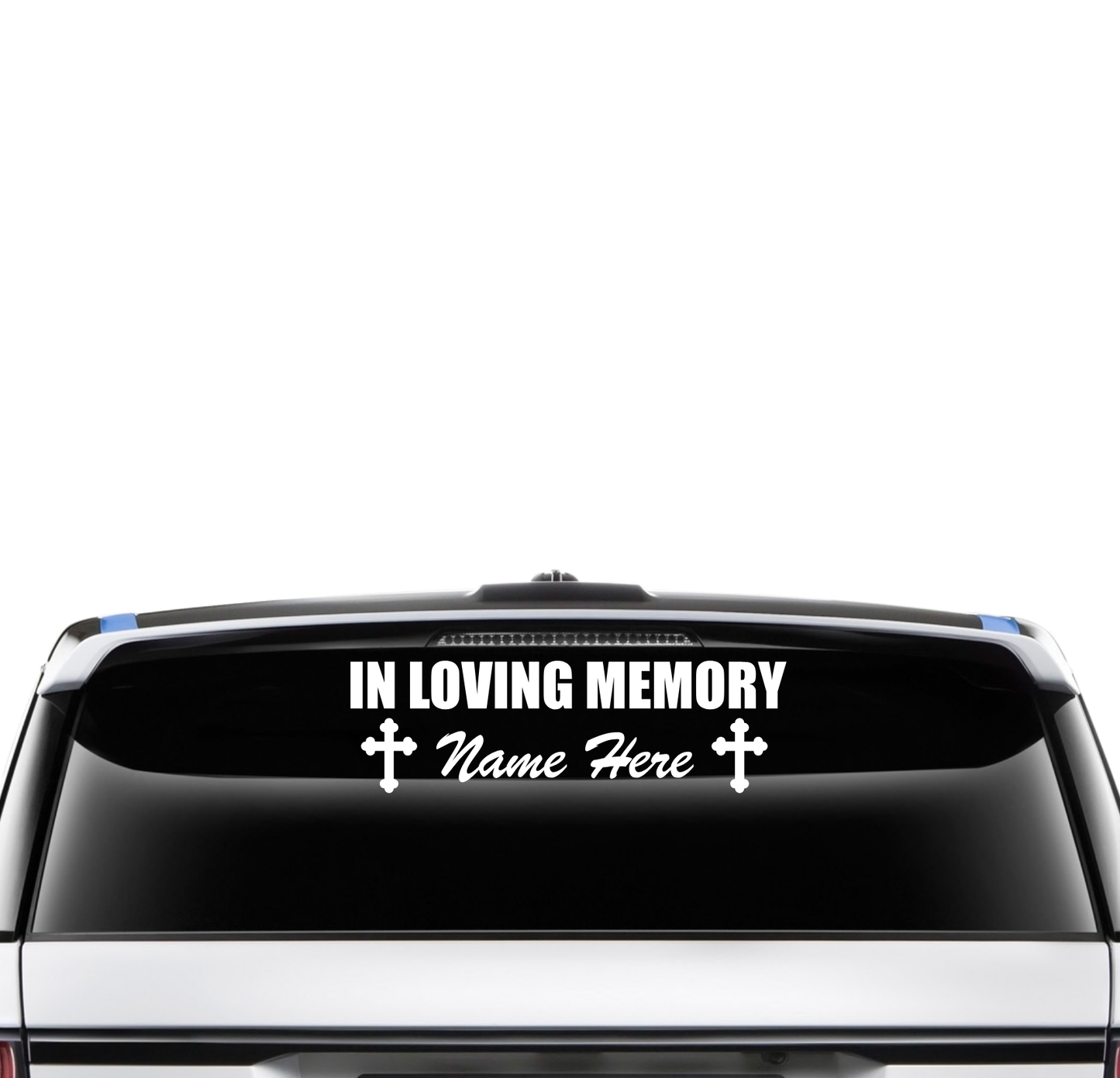 In Loving Memory with Crosses - Custom - 2 Sizes Available