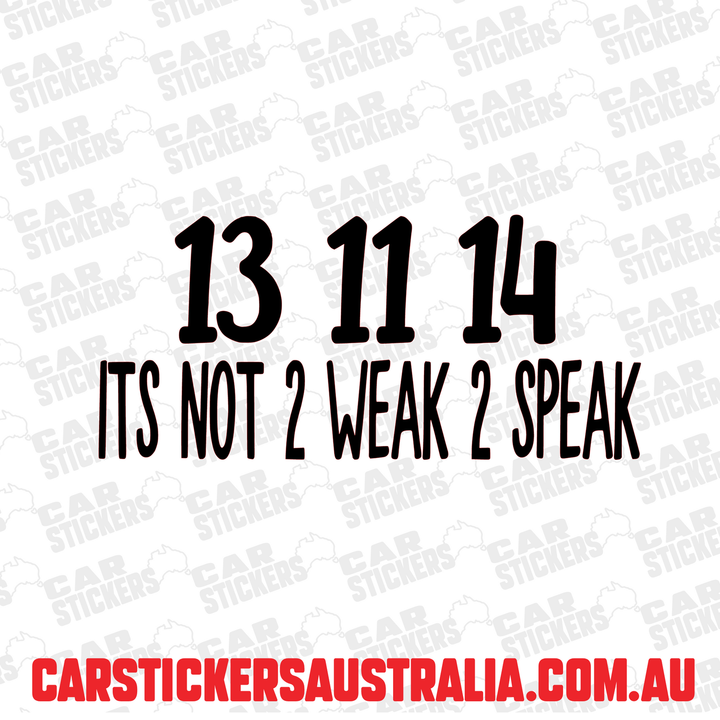 It's Not 2 Weak 2 Speak - 13 11 14 (Lifeline)