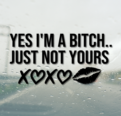 Yes I'm a Bitch, Just Not Yours xoxo