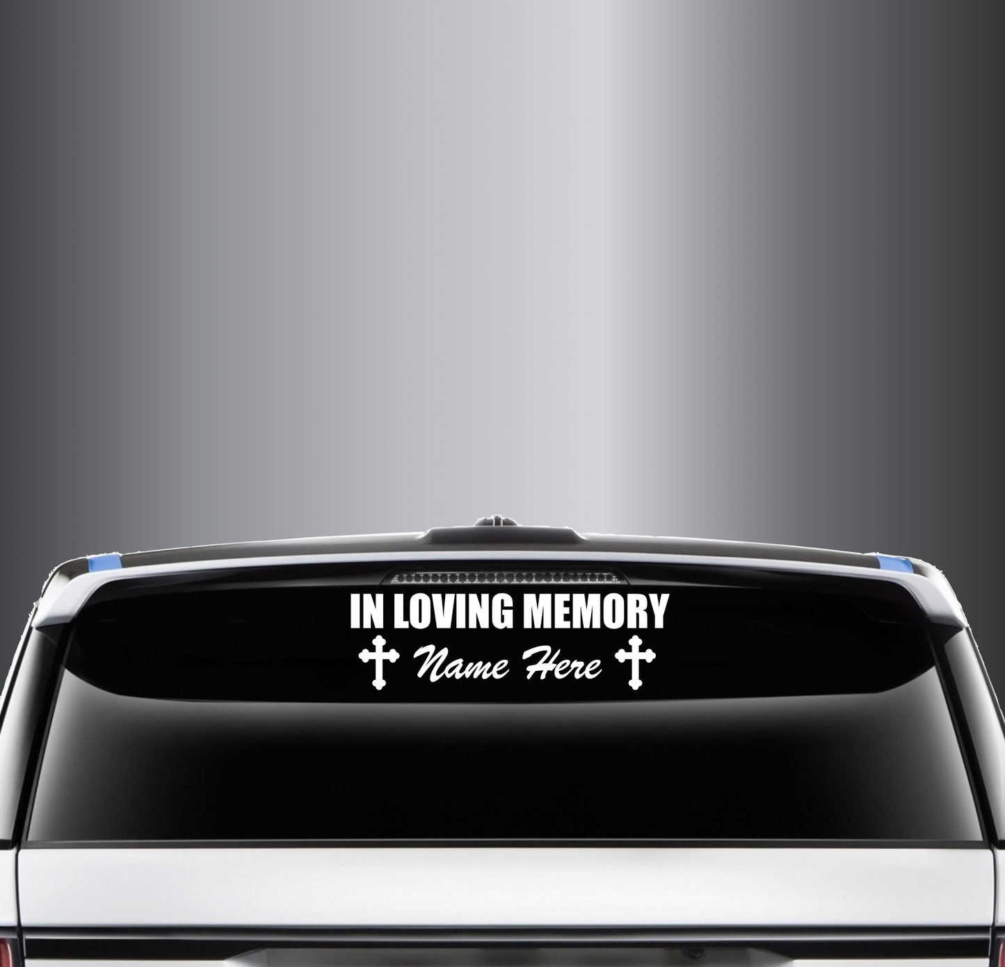 In Loving Memory with Crosses - Custom - 2 Sizes Available