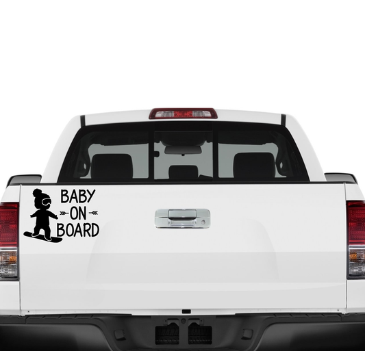 Baby Snowboarder On Board