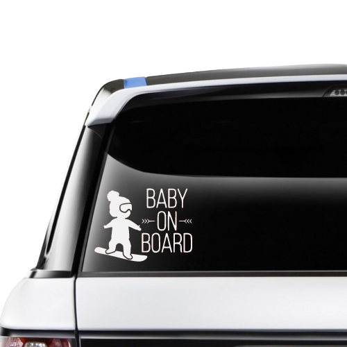 Baby Snowboarder On Board