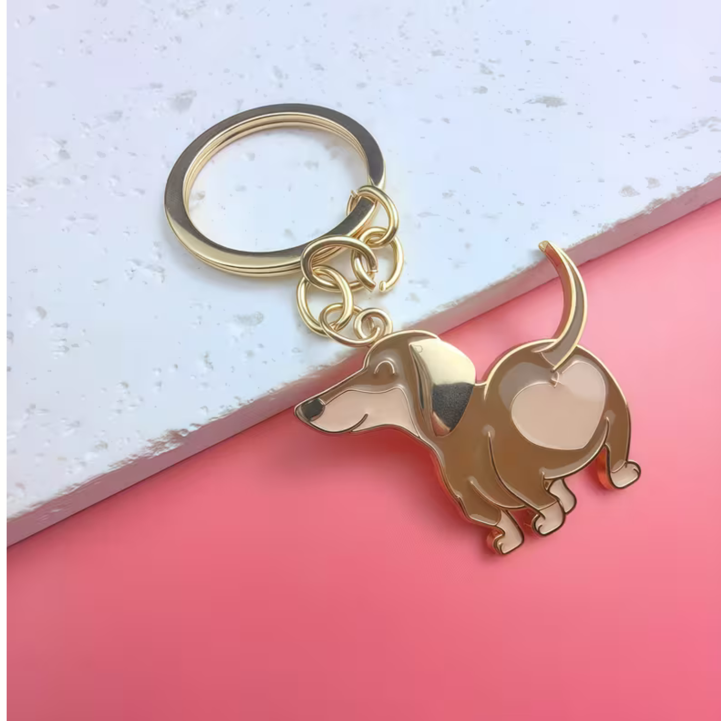 Dachshund Enamel Keyring
