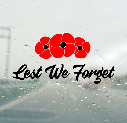 Lest We Forget with Poppies
