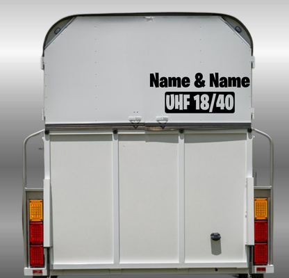 Custom UHF 18/40 with names