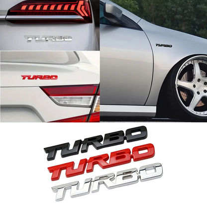 3D Metal Sticker Badge Emblem - Turbo
