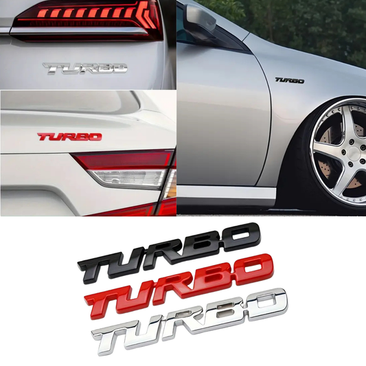 3D Metal Sticker Badge Emblem - Turbo