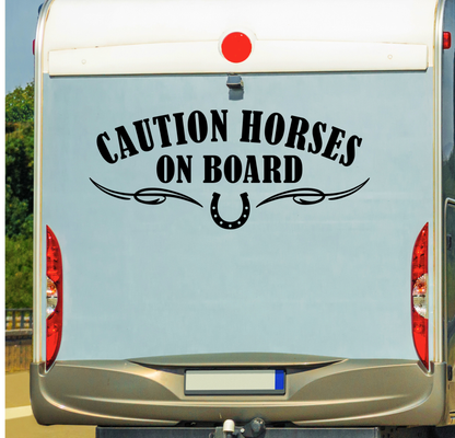 Caution Horses on Board - Multiple Sizes
