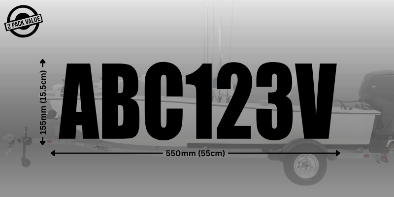 Boat Registration Number - Twin Set