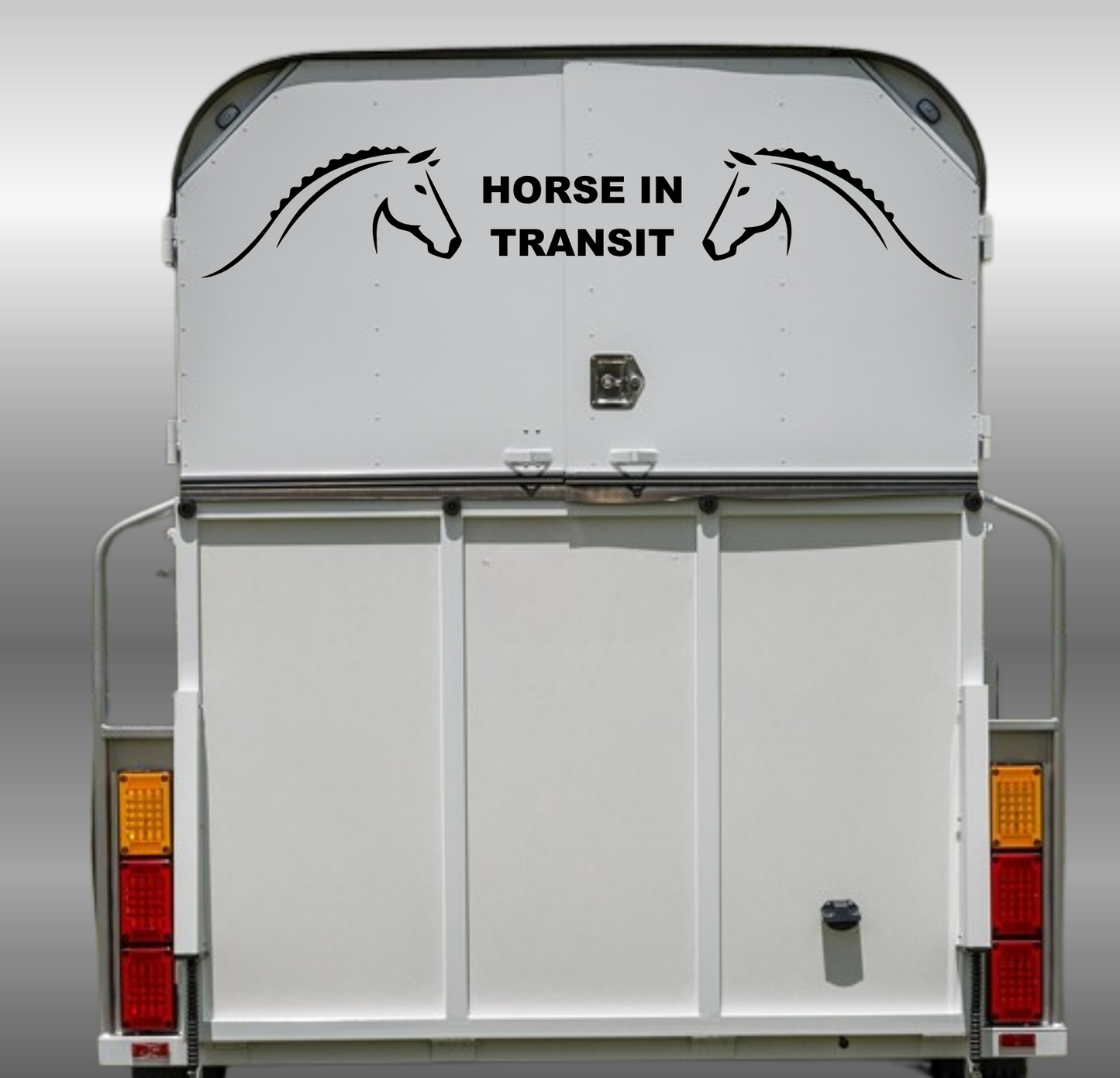 Horse In Transit - Horse Trailer Decal