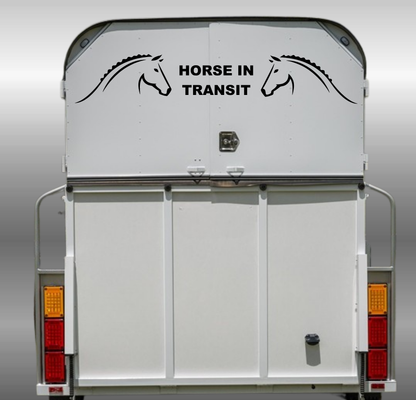 Horse In Transit - Horse Trailer Decal