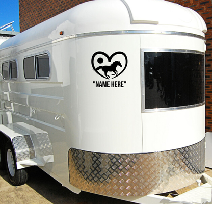 Custom Name - Horse Heart- 2 Sizes Available