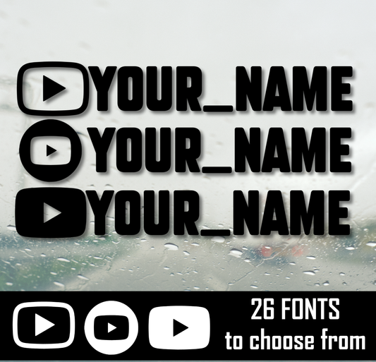 Custom YouTube Channel Decal - 280mm