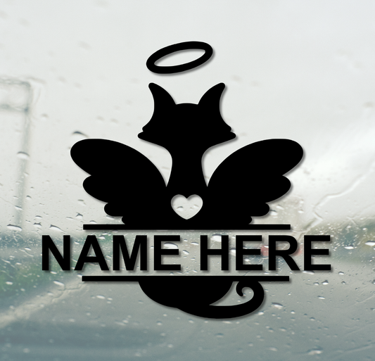 Angel Cat with Wings Memorial