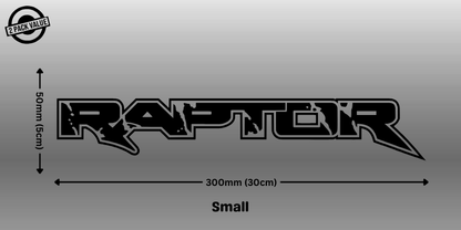 Distressed Raptor Side Decals - Twin Pack