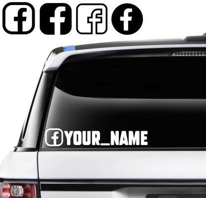 Custom Facebook Name Decal - 250mm