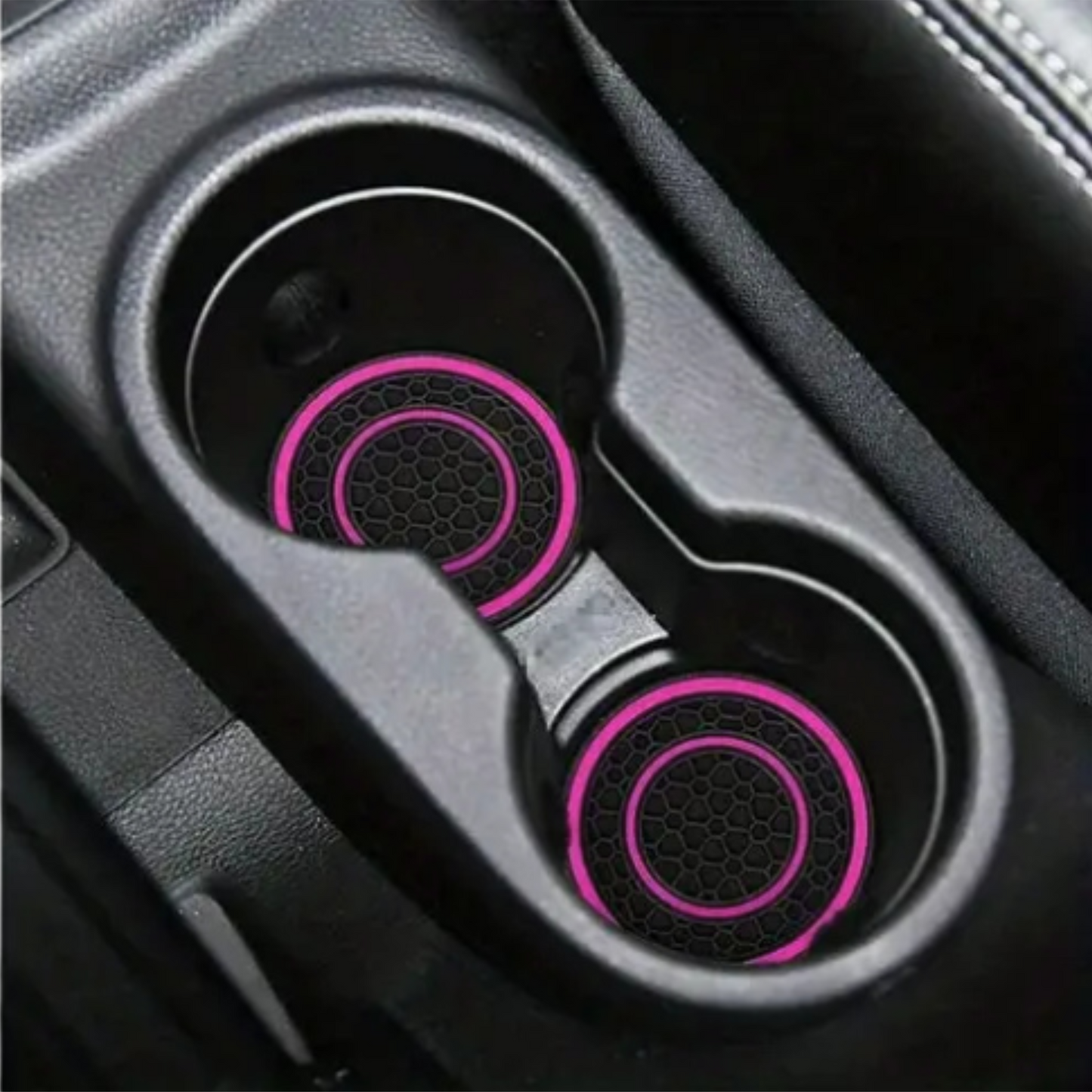 2Pc Anti-Slip Removable Car Coasters - Assorted Colours Available