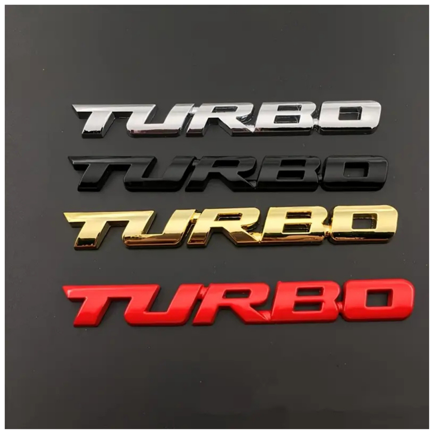 3D Metal Sticker Badge Emblem - Turbo