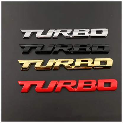 3D Metal Sticker Badge Emblem - Turbo