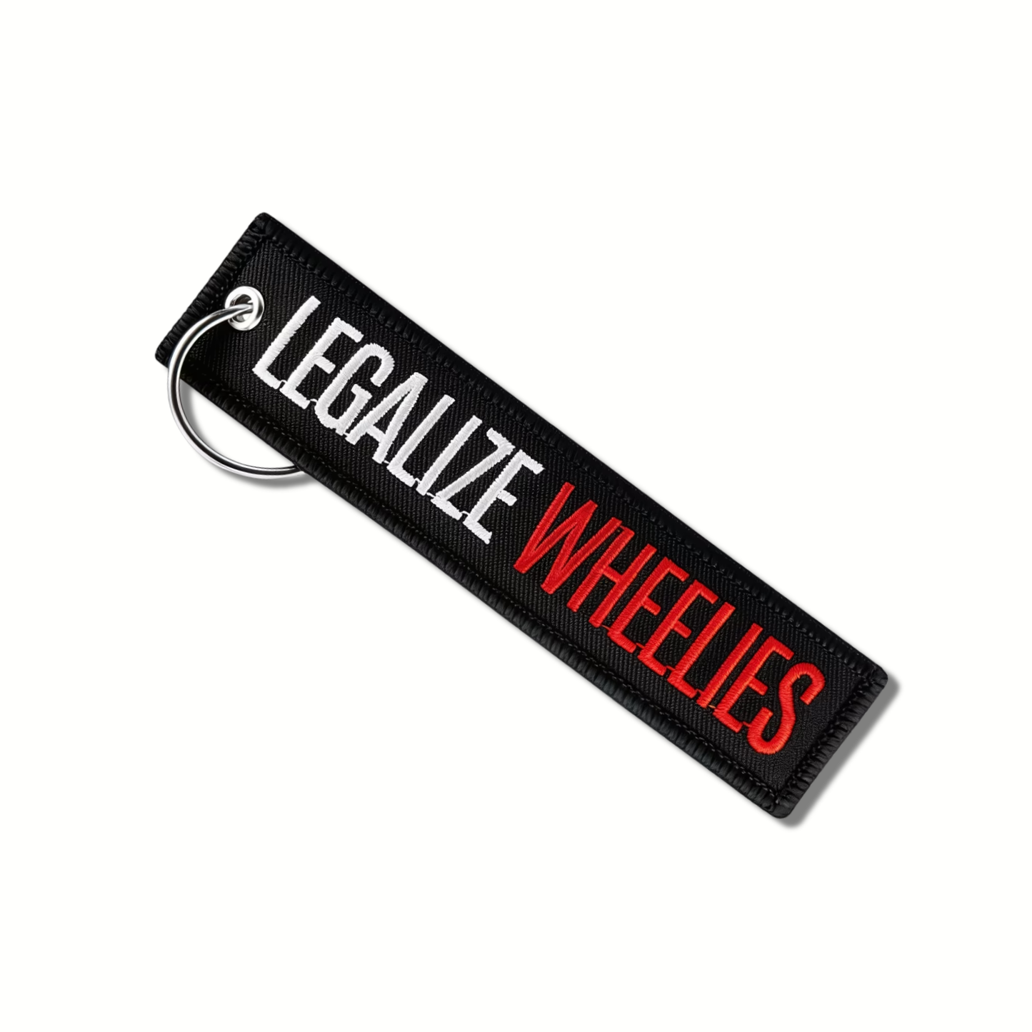 Legalize Wheelies Keyring Jet Tag