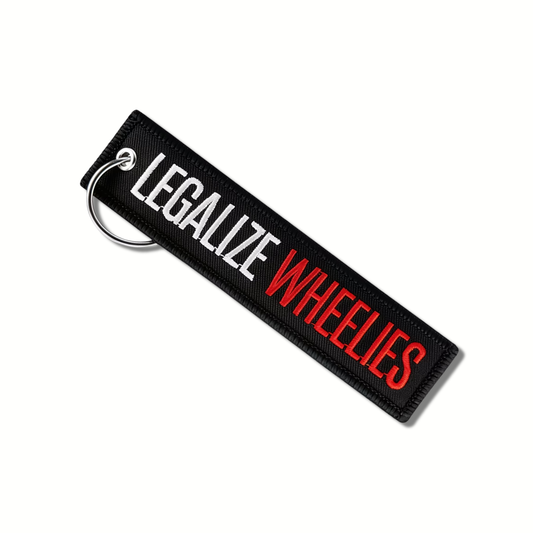 Legalize Wheelies Keyring Jet Tag