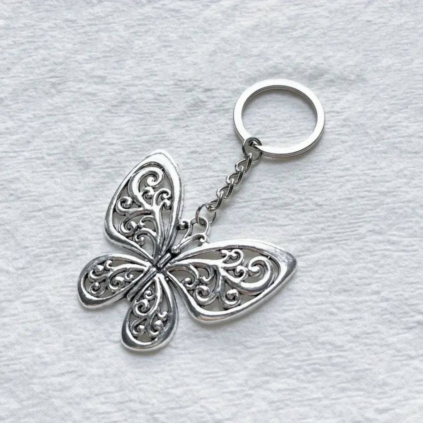 Large Butterfly Keyring