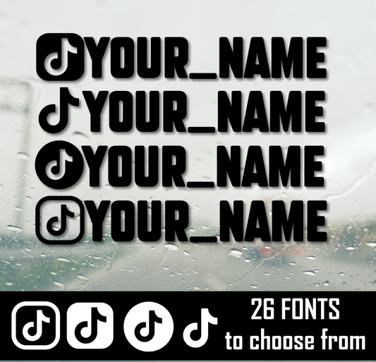 Custom TikTok Name Decal - 250mm