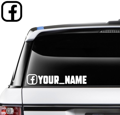 Custom Facebook Name Decal - 250mm