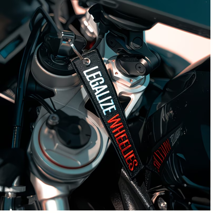 Legalize Wheelies Keyring Jet Tag