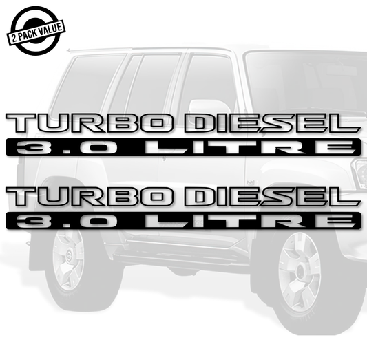 Turbo Diesel 3.0 Litre Stripe Twin Pack - Style 2