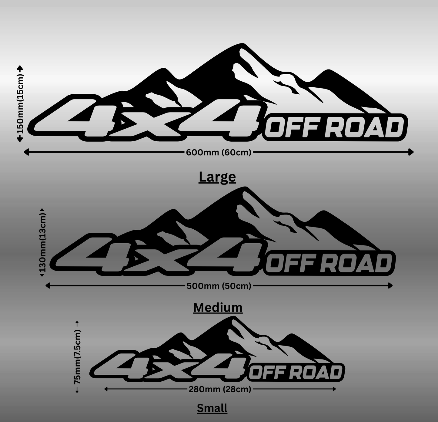 4x4 Offroad - 3 Sizes Available