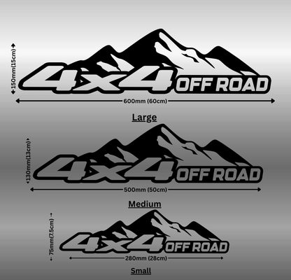 4x4 Offroad - 3 Sizes Available