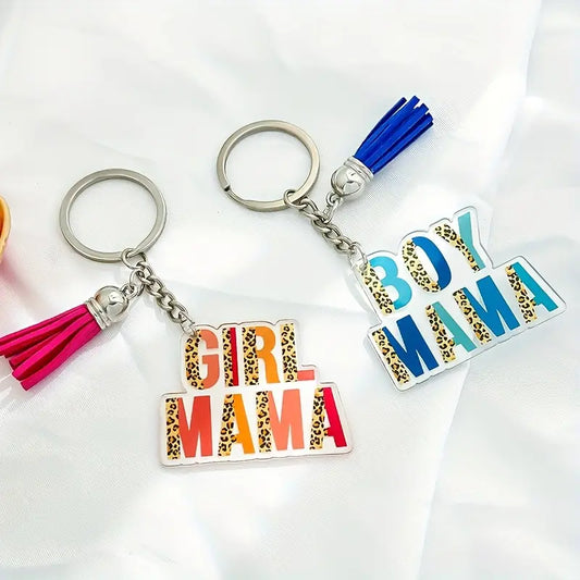 Mama Keyring with Animal Print