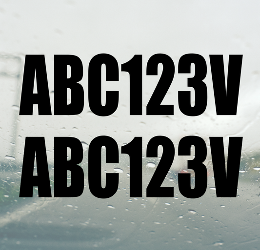 Boat Registration Number - Twin Set